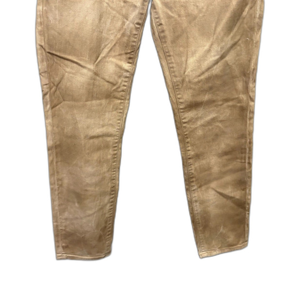 Polo Ralph Lauren the Tompkins Skinny Crop Jeans Tan Tie Dye Bohemian Size 28 - Picture 3 of 7
